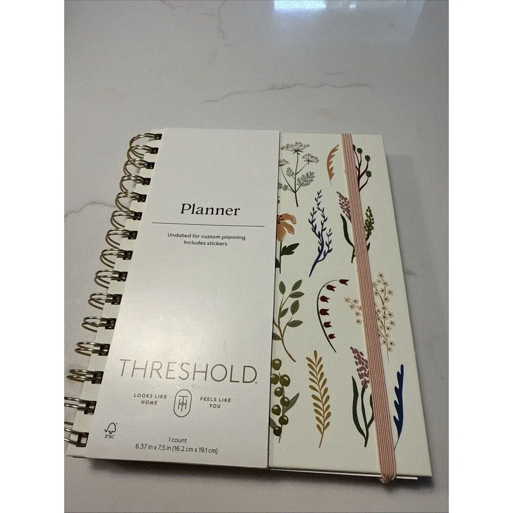 Undated Day  week monthly Planner With Goals to do list Stickers 6.5x7.5